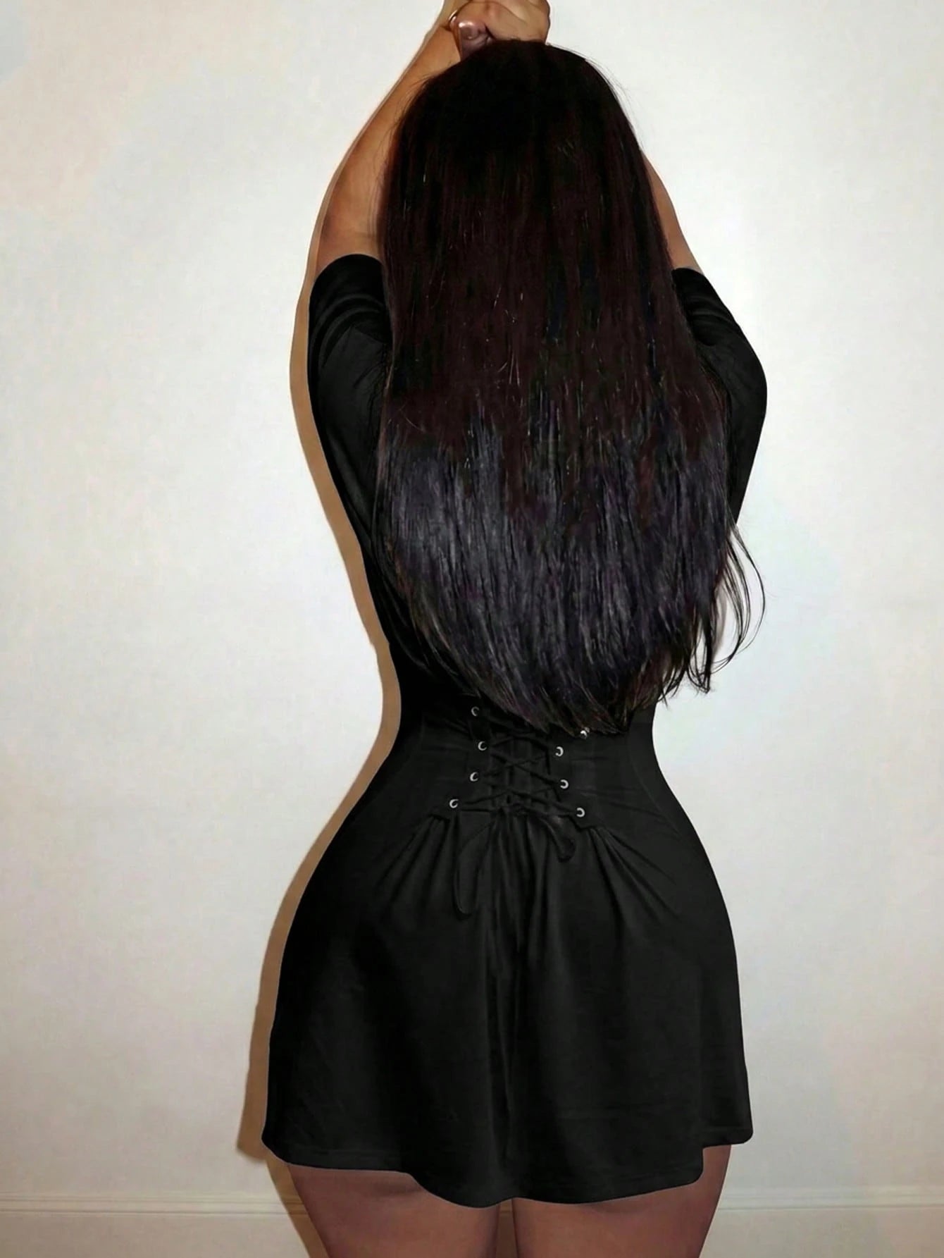 Slaydiva 2026 Spring Summer Women Black Sexy Chic Club Night Mini Dress Casual Street One-Shoulder Slim Waist - image 2