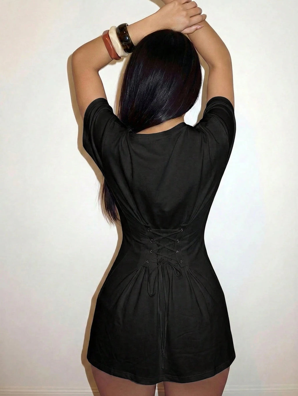 Slaydiva 2026 Spring Summer Women Black Sexy Chic Club Night Mini Dress Casual Street One-Shoulder Slim Waist - image 4