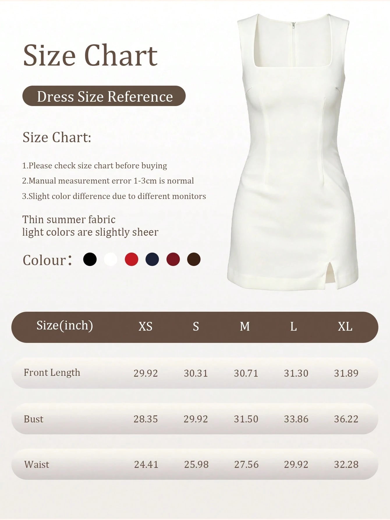 Ladies Dress Elegant French Short Skirt White Skirt Slim Vest Skirt Small Split Design Party Everyday.(Summer - image 20