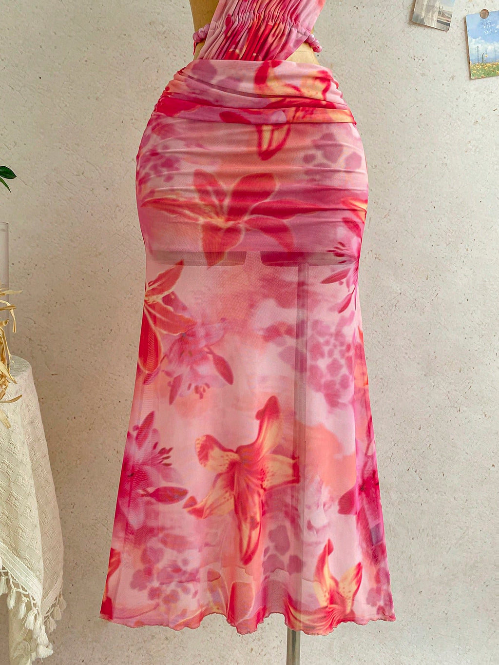 Soleia Women's Pink Floral Summer Casual Holiday Vacation Maxi