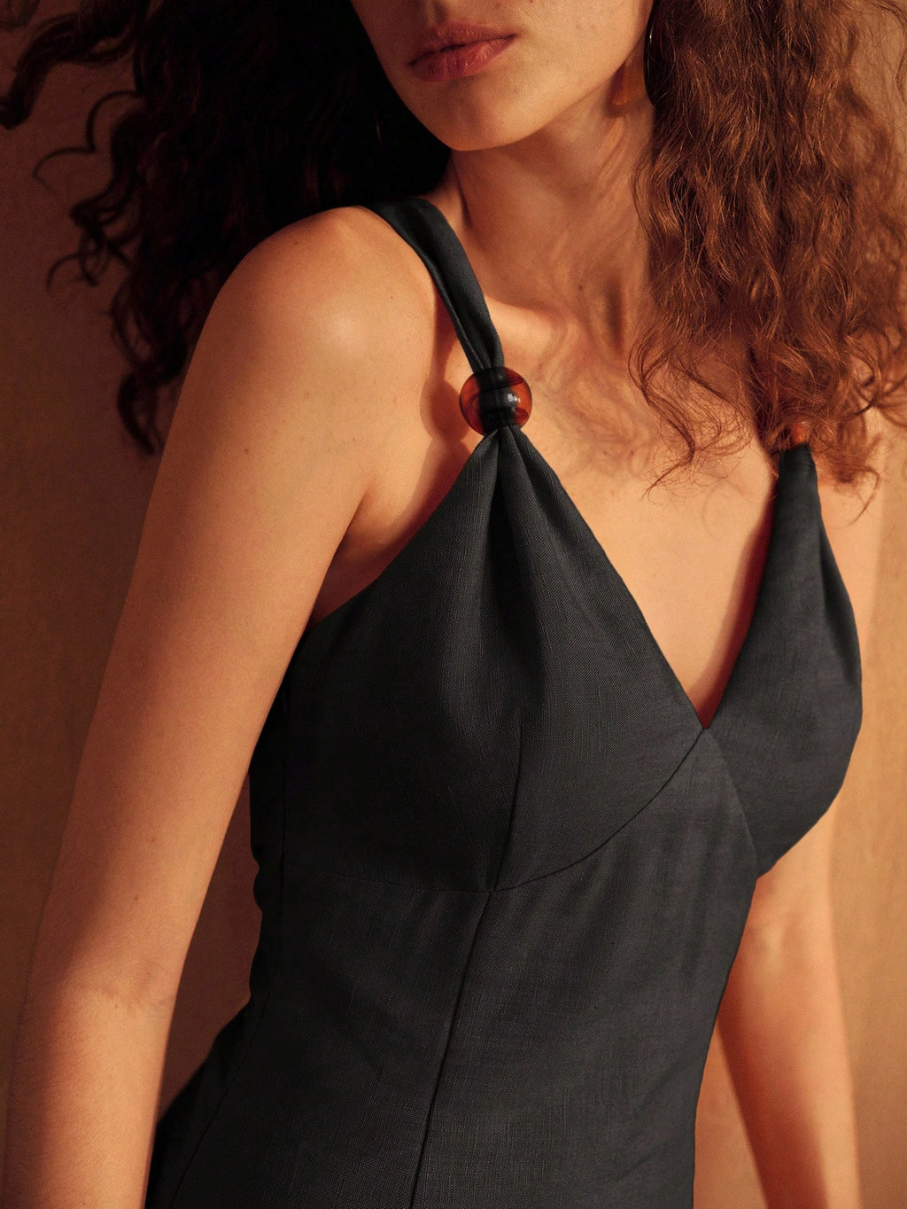 MOTF PREMIUM WOMEN'S LINEN BEADED BACKLESS VACATION DRESS