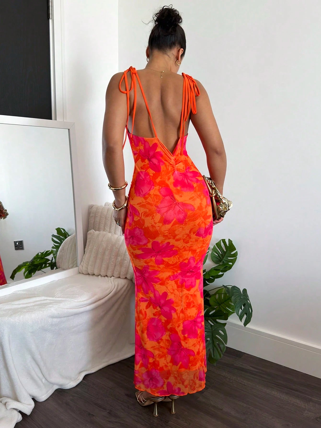 leahseptember Women's Long Backless Spaghetti Strap Dress, Minimalist Fashion Suitable For Summer Elegant - image 2