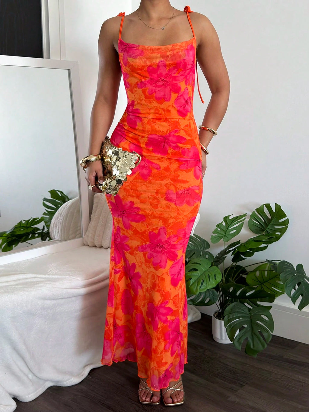 leahseptember Women's Long Backless Spaghetti Strap Dress, Minimalist Fashion Suitable For Summer Elegant - image 4