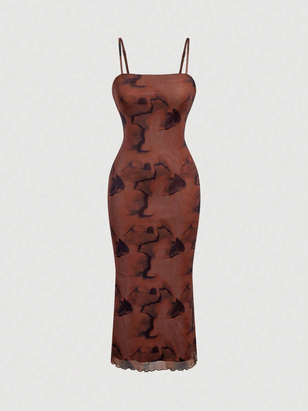 MOD Women's Floral Print Dress With Spaghetti Straps And Mermaid Hem, Elegant Tropical For Vacation Vacation - image 5