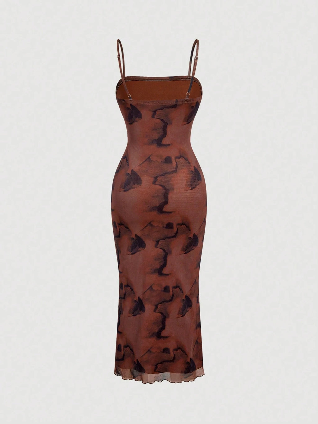 MOD Women's Floral Print Dress With Spaghetti Straps And Mermaid Hem, Elegant Tropical For Vacation Vacation - image 2