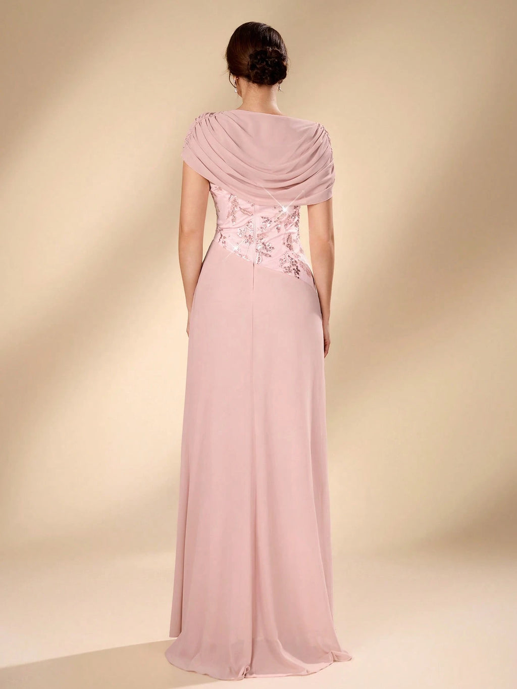 Serin Elegant, Luxurious, Romantic, Conservative Detachable Embroidered Sequin Lace Patchwork Chiffon Ruffle - image 3
