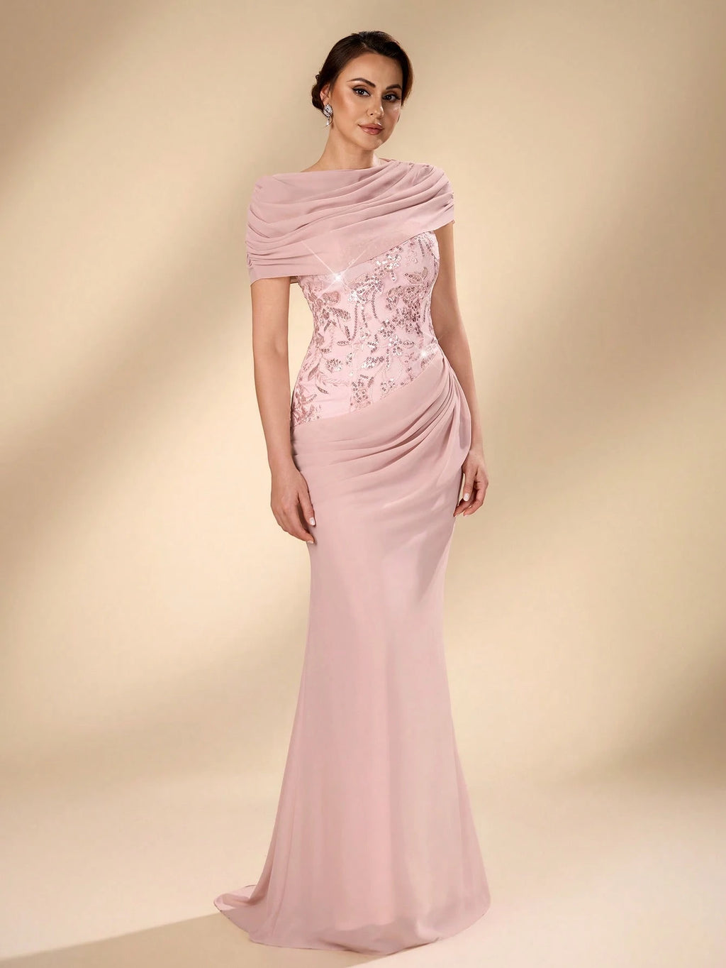 Serin Elegant, Luxurious, Romantic, Conservative Detachable Embroidered Sequin Lace Patchwork Chiffon Ruffle - image 7