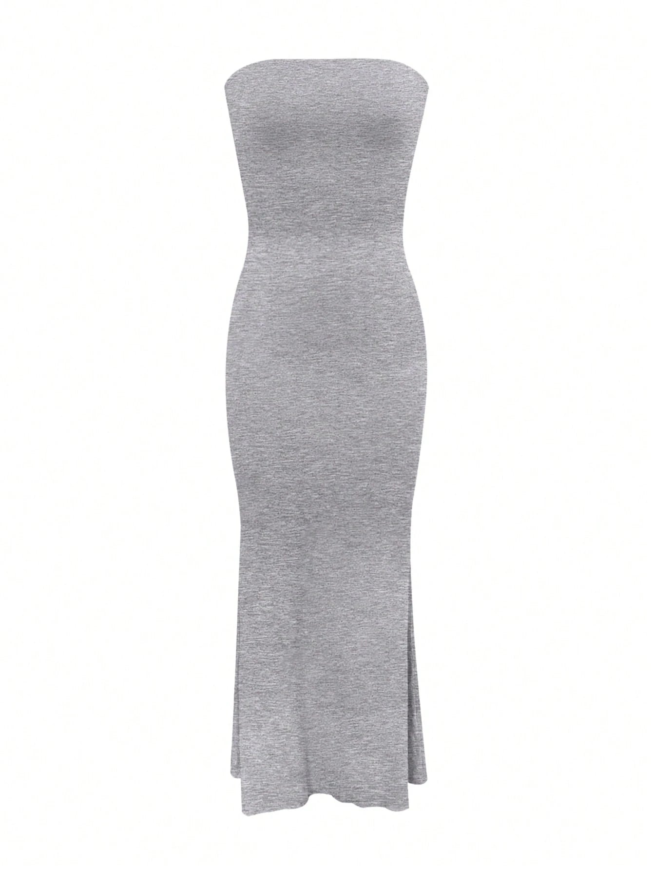LovelyWholesale Women's Sexy Strapless Slimming Sheer Long Black