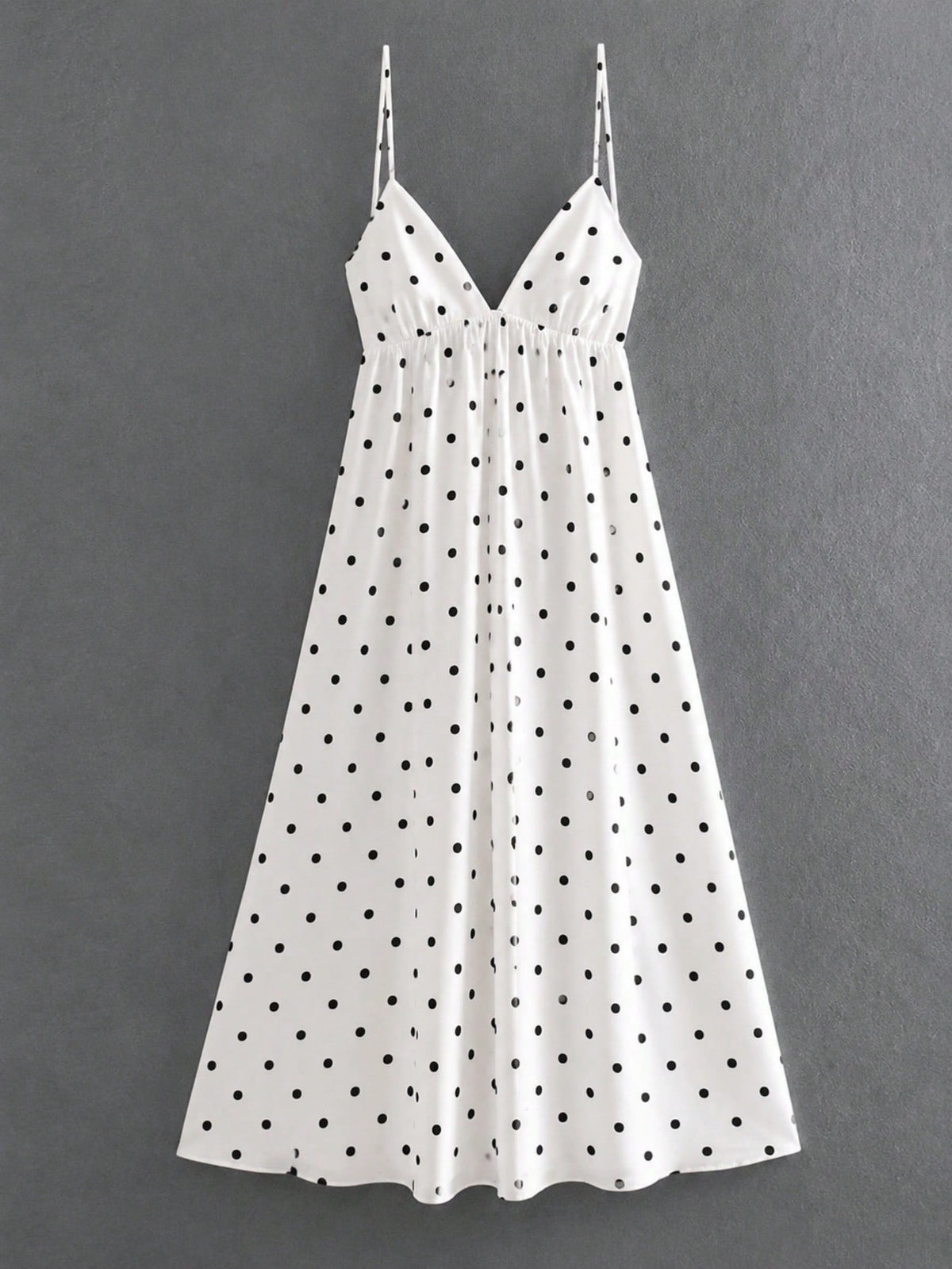 Cévolie Petite Women's Vacation Polka Dot Print Casual Camisole Dress - image 8