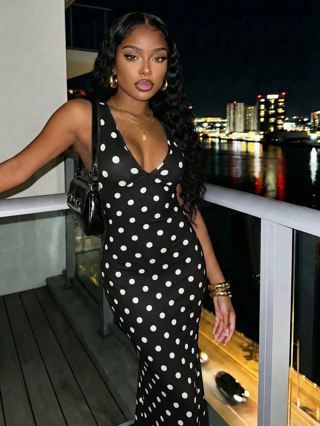 Slaydiva Deep V Neckline, Sleeveless Design, Backless Design,