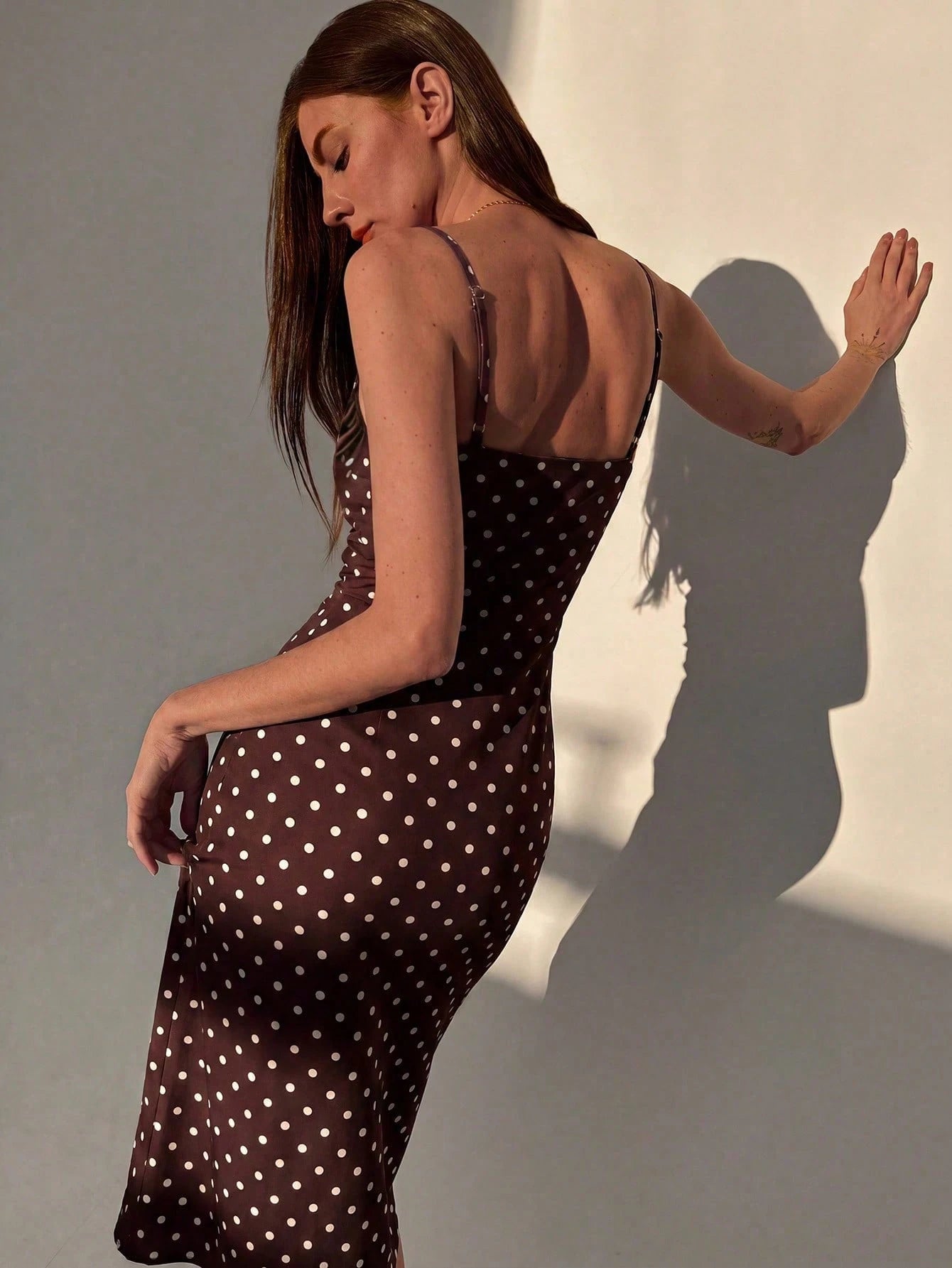 Aloruh Women's Leopard Print Pleated Sexy Date Party Midi Spaghetti Strap Dress - image 11