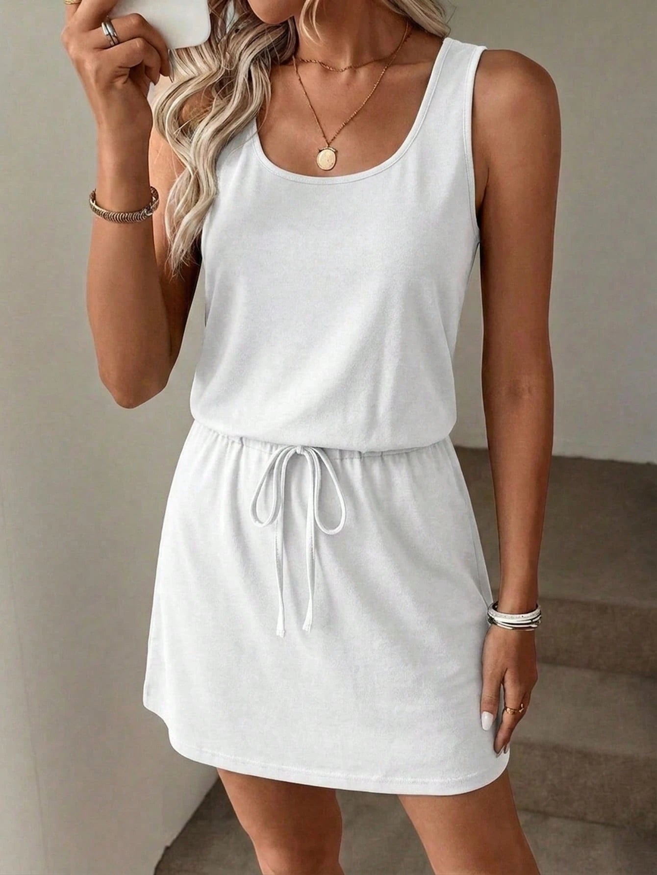 LUNE 95 Cotton Casual Minimalist Street Style Pure Cotton Light Grey