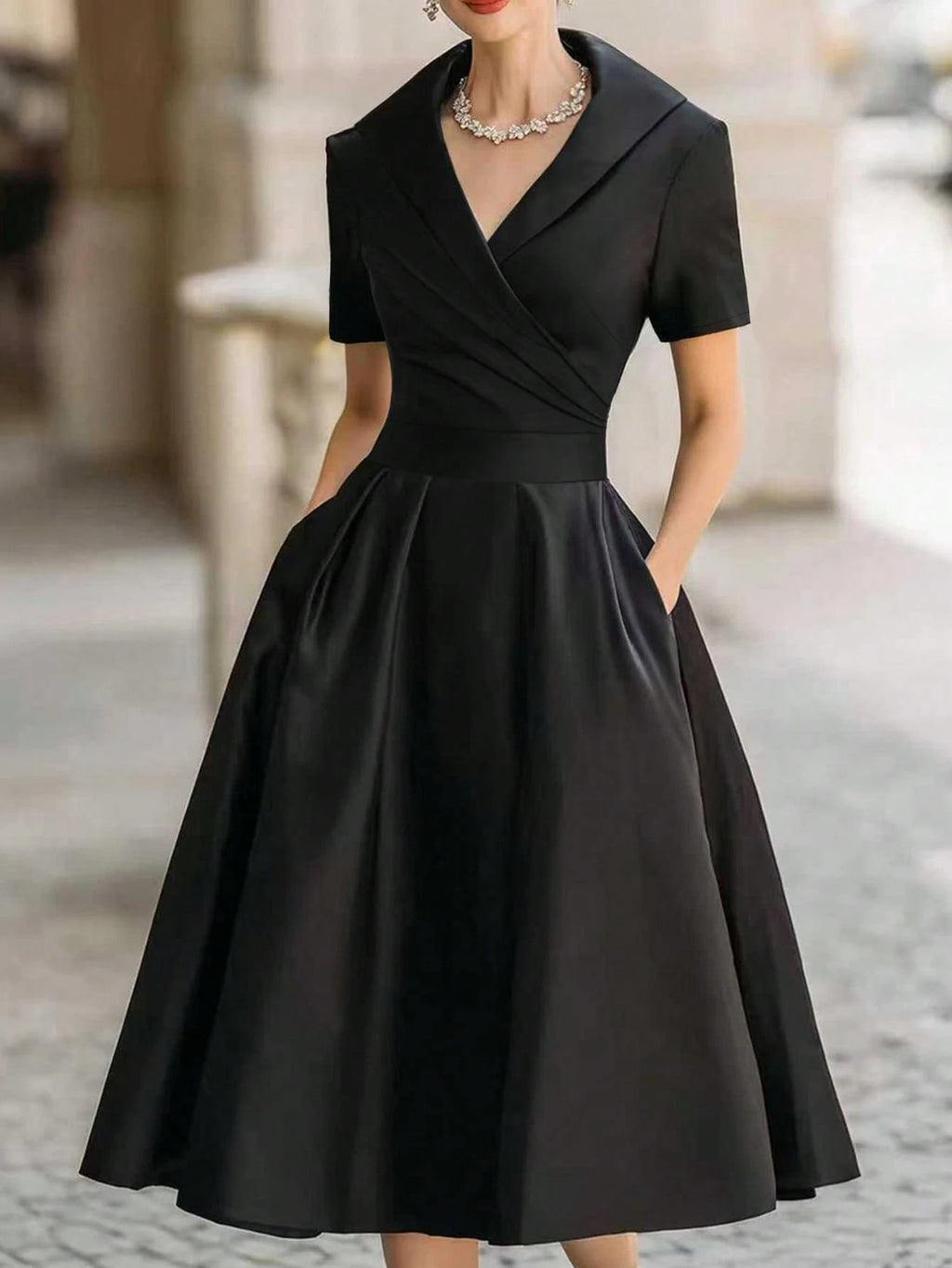 European And American Style French Elegant Fashion Turndown Collar