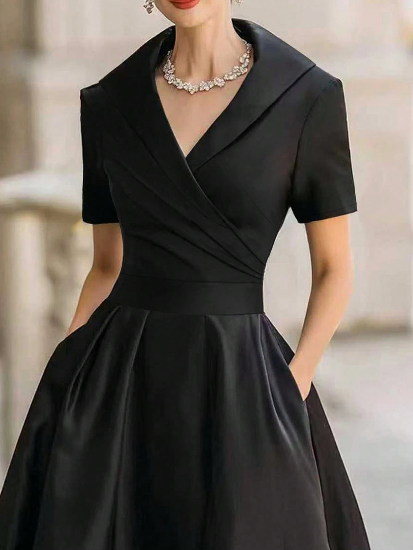 European And American Style French Elegant Fashion Turndown Collar