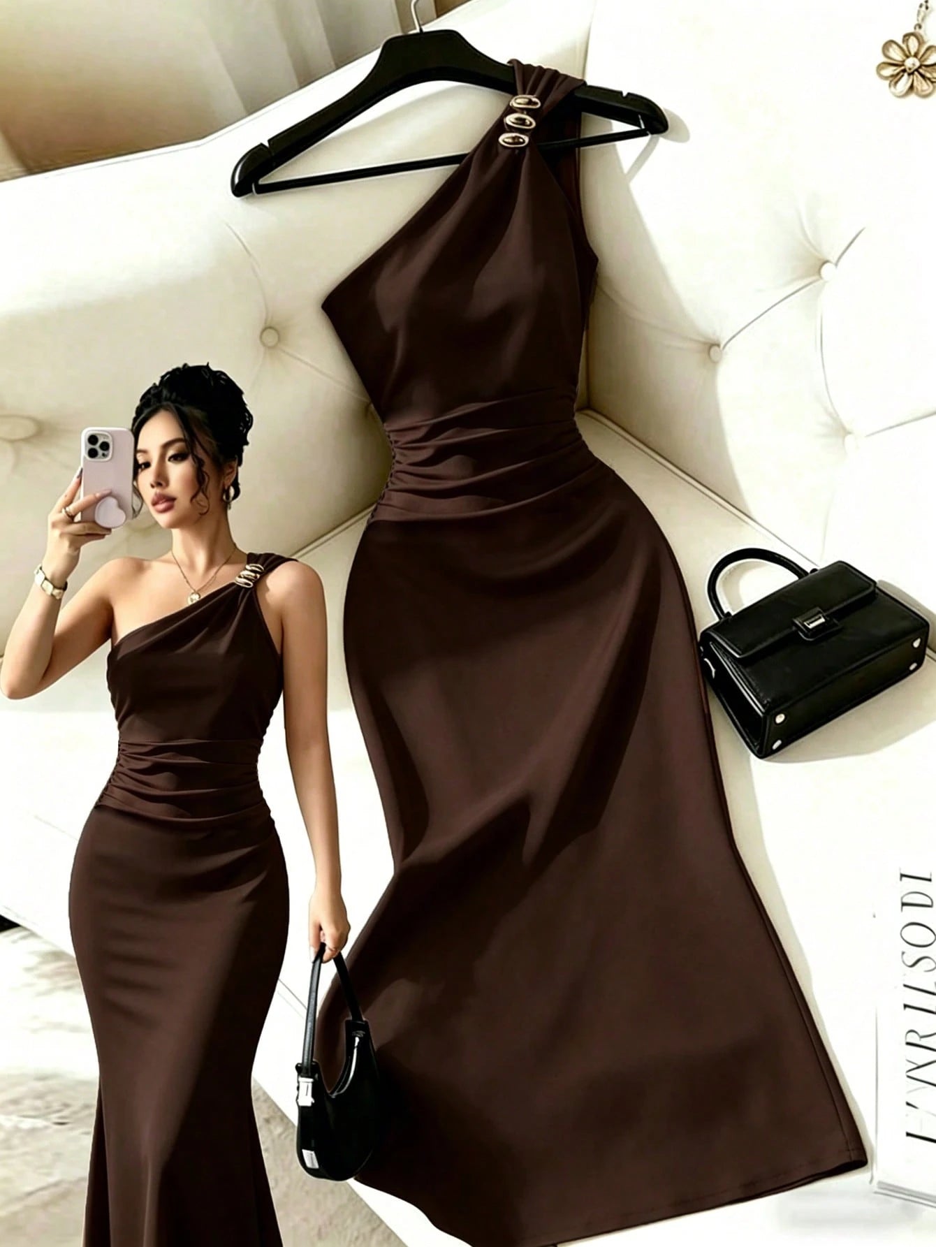 Rafferiza Women's Elegant Vacation Style Minimalist Solid Color
