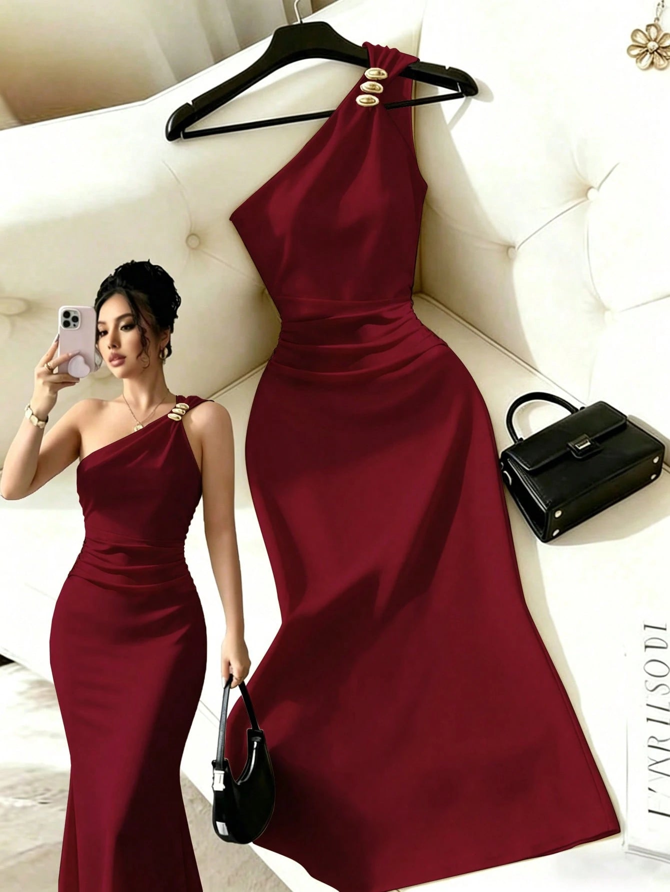 Rafferiza Women's Elegant Vacation Style Minimalist Solid Color