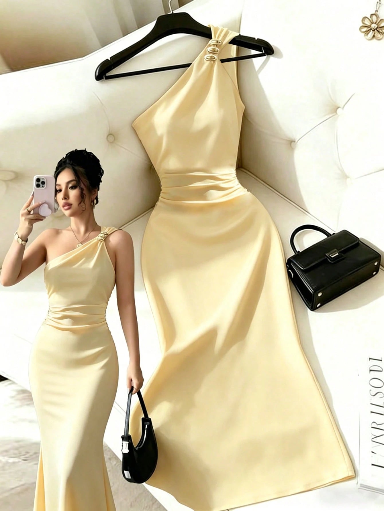 Rafferiza Women's Elegant Vacation Style Minimalist Solid Color