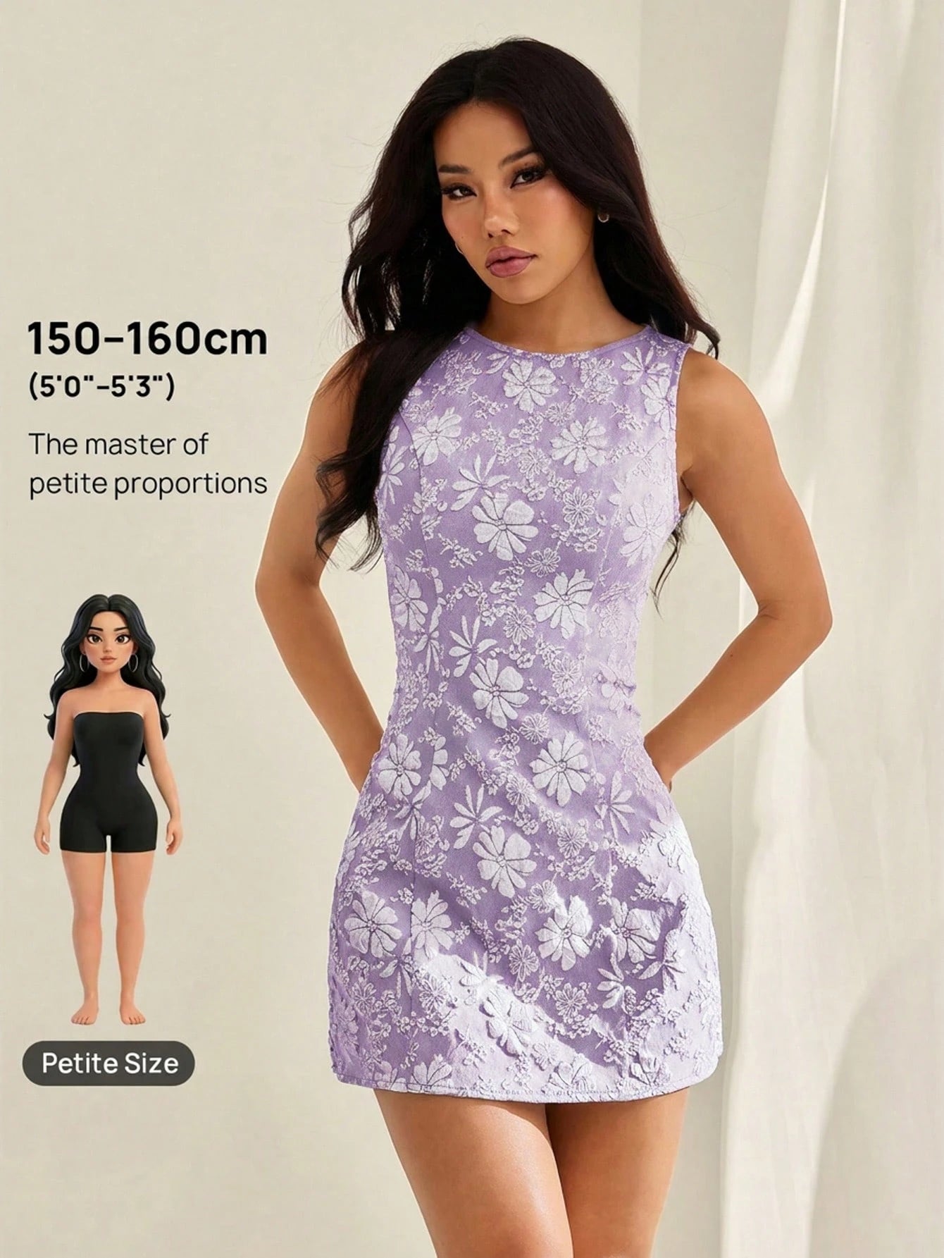 PETITE Vintage Elegant Vacation Dress, Spring/Summer Fitted Jacquard