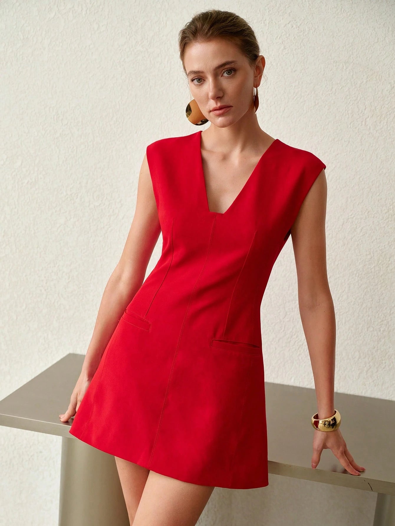 MOTF PREMIUM SPRING/SUMMER 3D CUT STRUCTURAL DESIGN ELEGANT DRESS