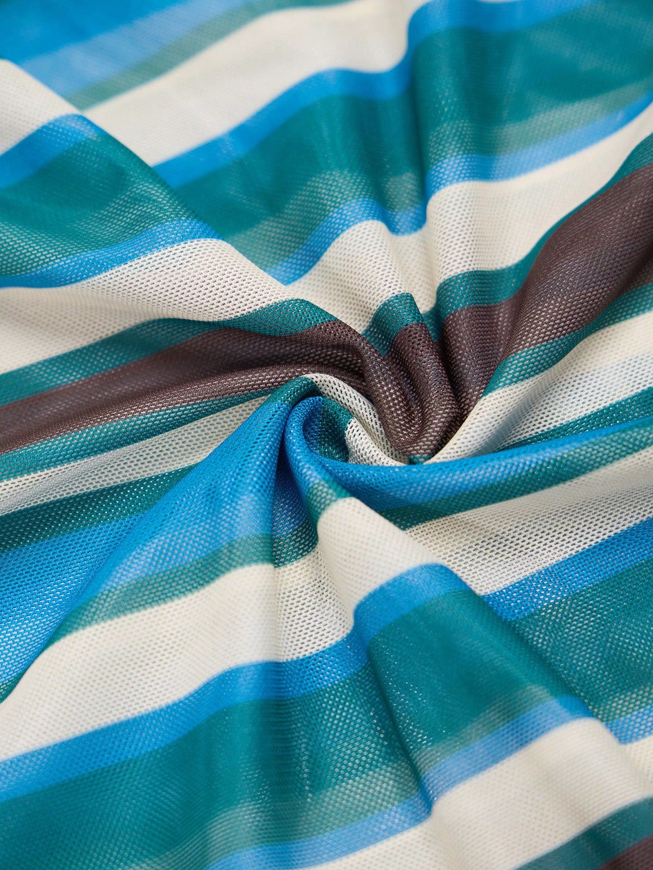 Brilight Elegant Striped Print Fitted Strapless Maxi Dress For