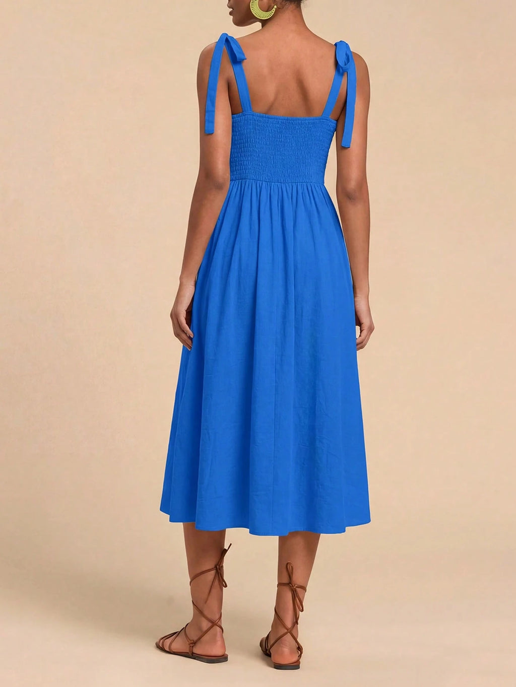 Travachic Vacation Woven Printed Spaghetti Strap Midi Dress For Women - image 2