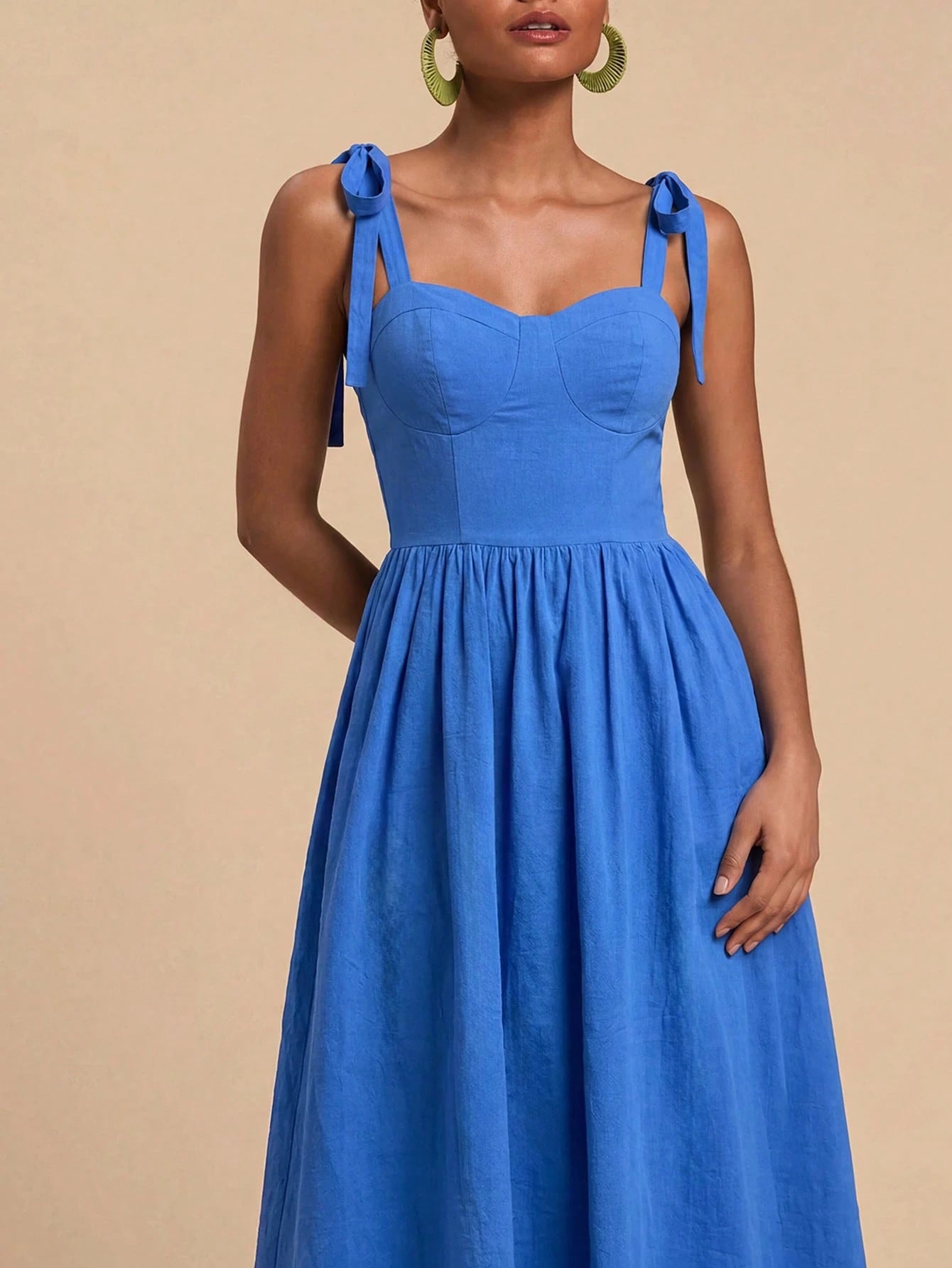 Travachic Vacation Woven Printed Spaghetti Strap Midi Dress For Women - image 4