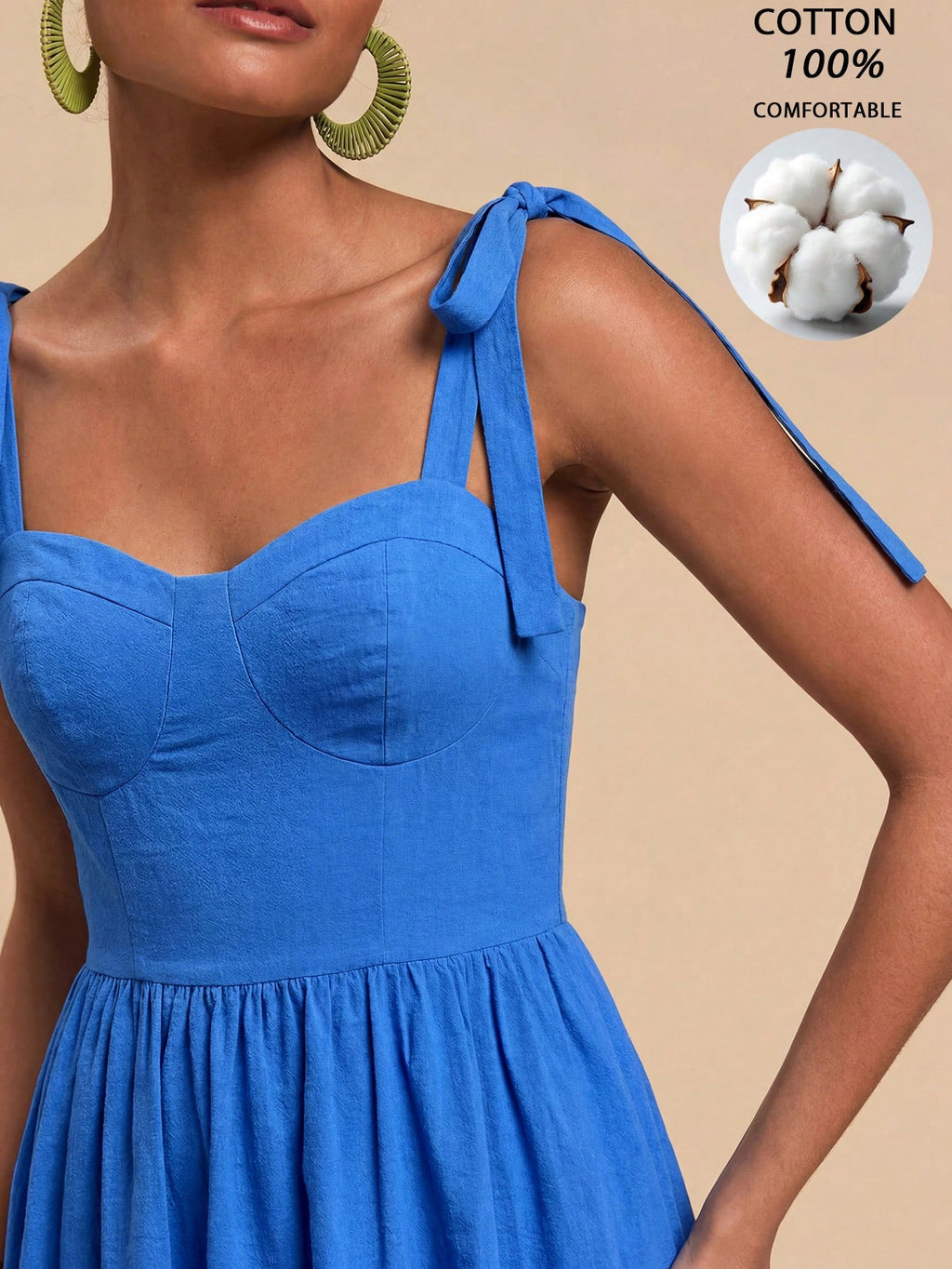 Travachic Vacation Woven Printed Spaghetti Strap Midi Dress For Women
