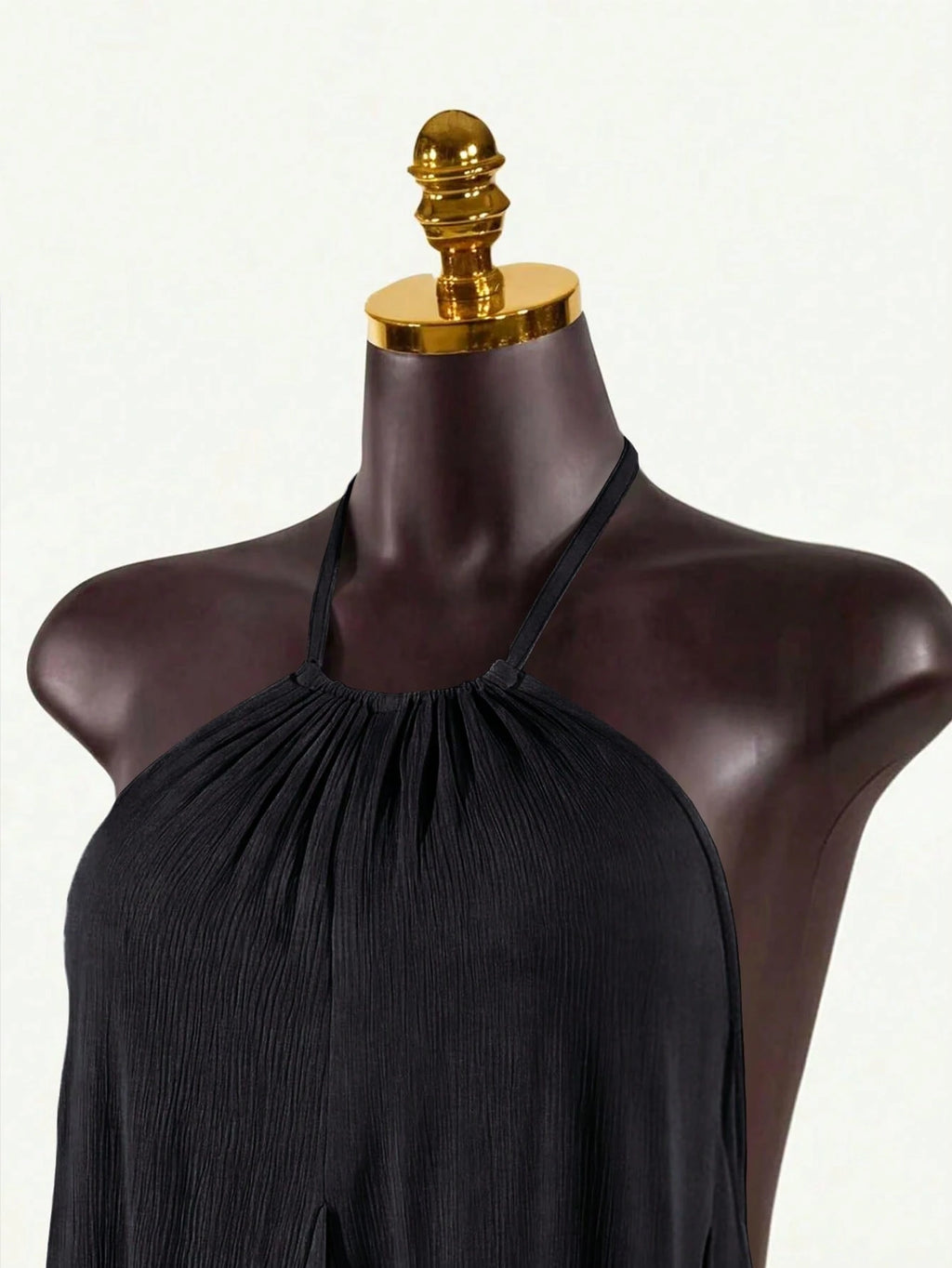 SaltGleam SaltGleam Women's Sexy Solid Color Backless Halter Neck