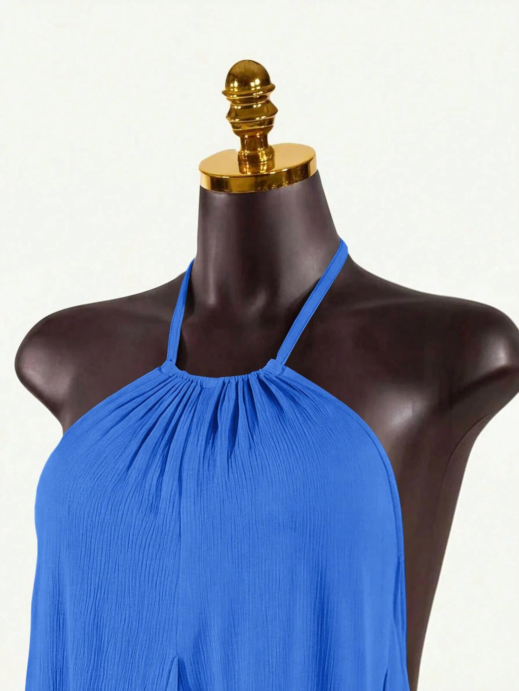 SaltGleam SaltGleam Women's Sexy Solid Color Backless Halter Neck
