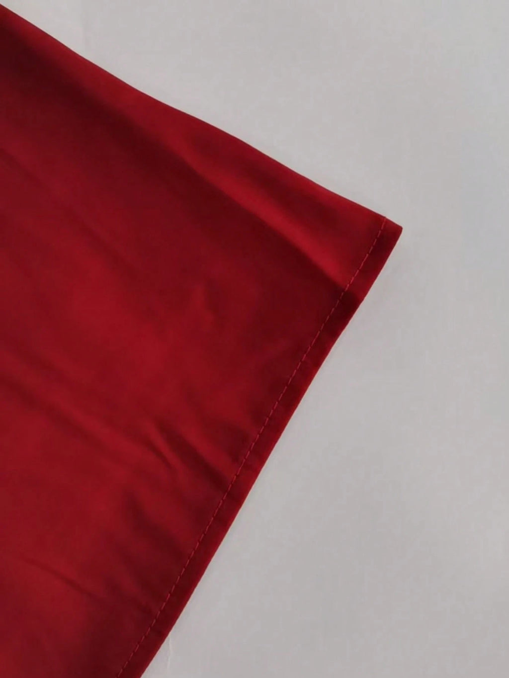 Basrey New Elegant Red Solid Color Halter Neck Button High Waist Satin Backless Cinched Waist Party Maxi - image 17