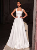 Faeriesty Elegant Jade Green Sleeveless Long Evening Dress, Made Of Luxurious Non-Stretch Satin Fabric,