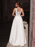 Faeriesty Elegant Jade Green Sleeveless Long Evening Dress, Made Of Luxurious Non-Stretch Satin Fabric,