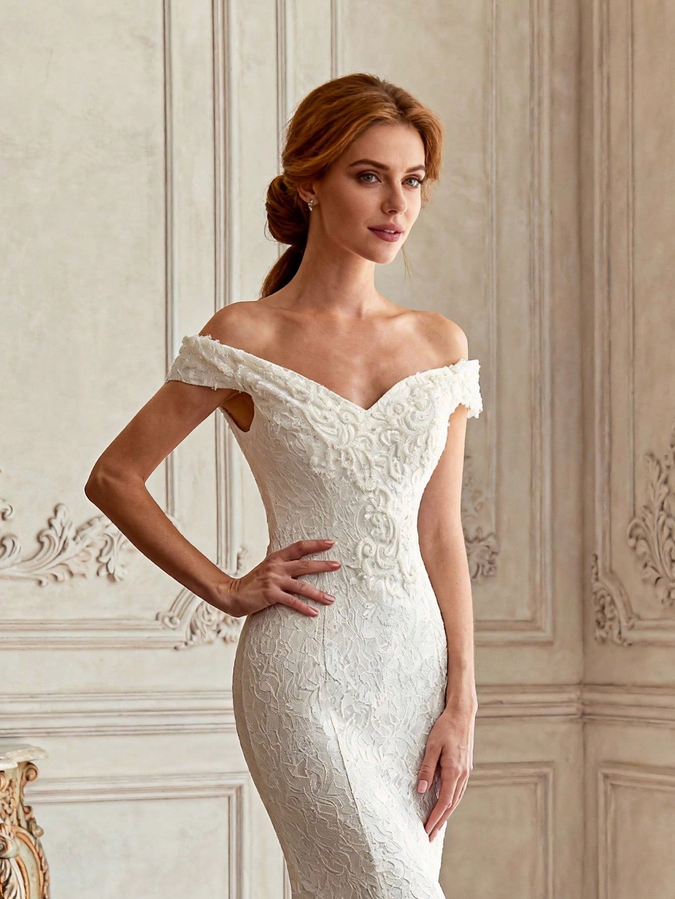 Elegant Lace Applique Mermaid Wedding Dress, Suitable For Beach Wedding Party, Wedding Guest, All Seasons, - image 5