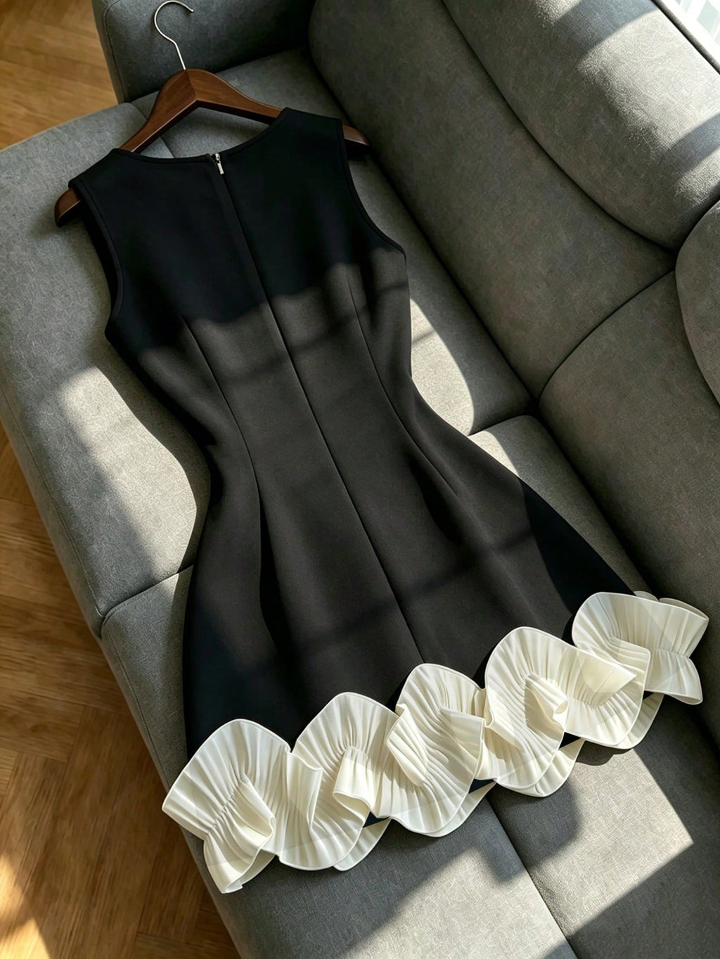 Franclia Elegant White Summer Square-Neck Sleeveless Dress With Ruffles,Perfect For Bar Party,Wedding - image 2