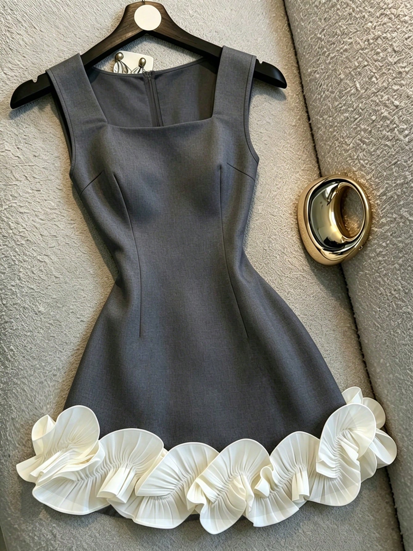 Franclia Elegant White Summer Square-Neck Sleeveless Dress With Ruffles,Perfect For Bar Party,Wedding - image 16