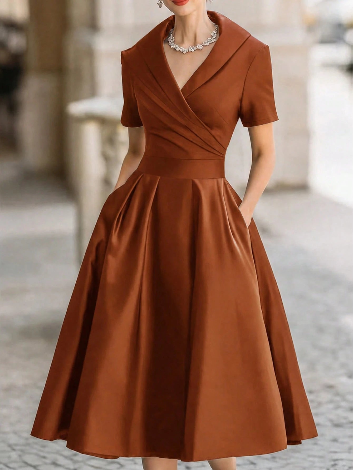 European And American Style French Elegant Fashion Turndown Collar