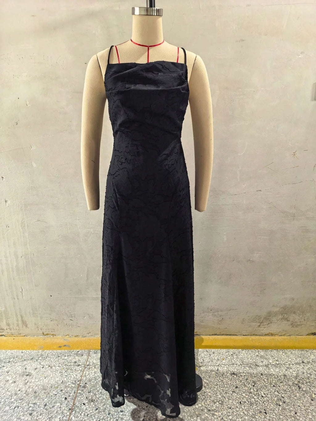 New Lace Backless Spaghetti Strap Elegant Maxi Dress Women Evening