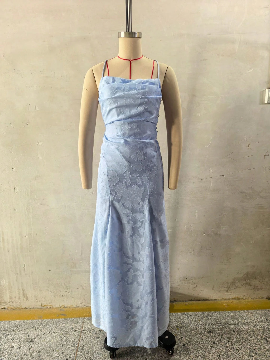 New Lace Backless Spaghetti Strap Elegant Maxi Dress Women Evening