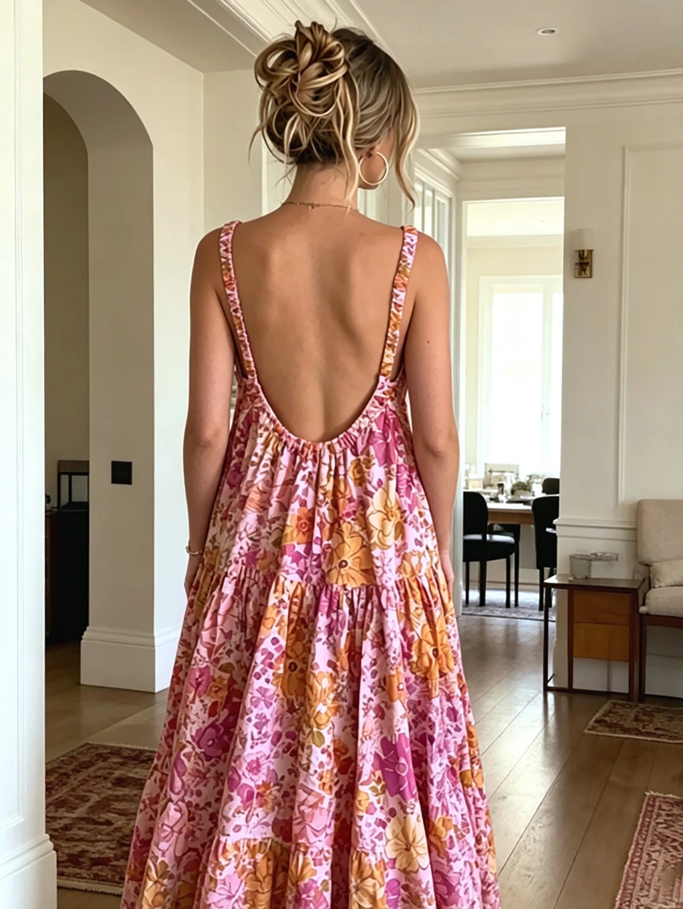 Summer New Women Long Dress, Beach Vacation Style Women's Outfit,