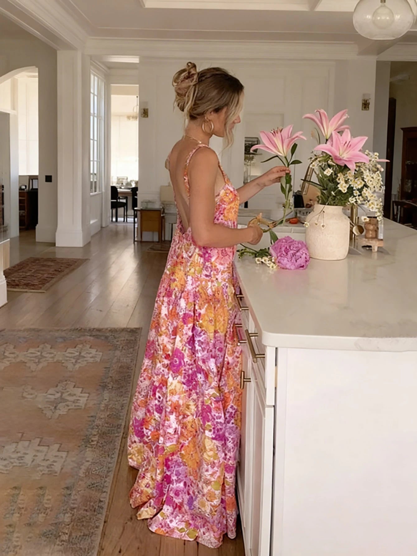 Summer New Women Long Dress, Beach Vacation Style Women's Outfit,