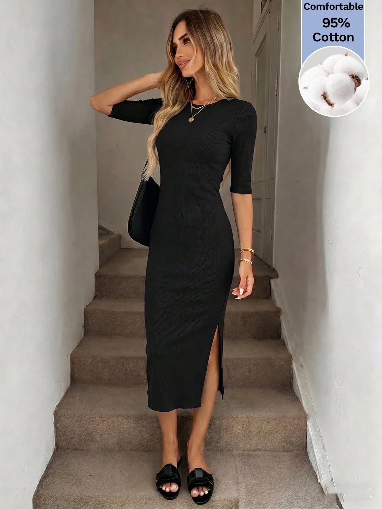 Easowa Women's Elegant Sexy Basic Casual Minimalist Solid Color Slim