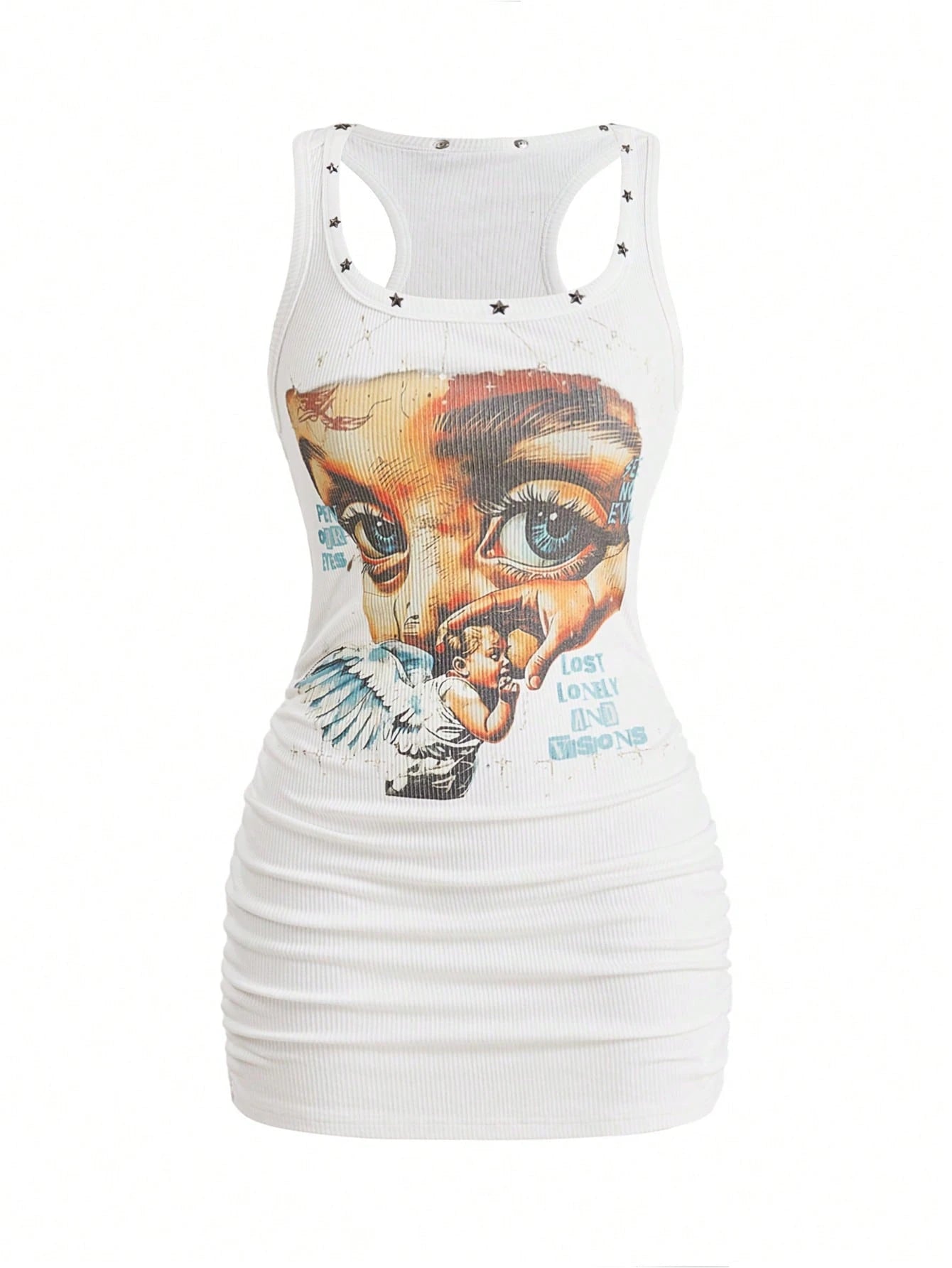 Street Life Women's Retro Baddie Unisex Streetwear Angel Face Print