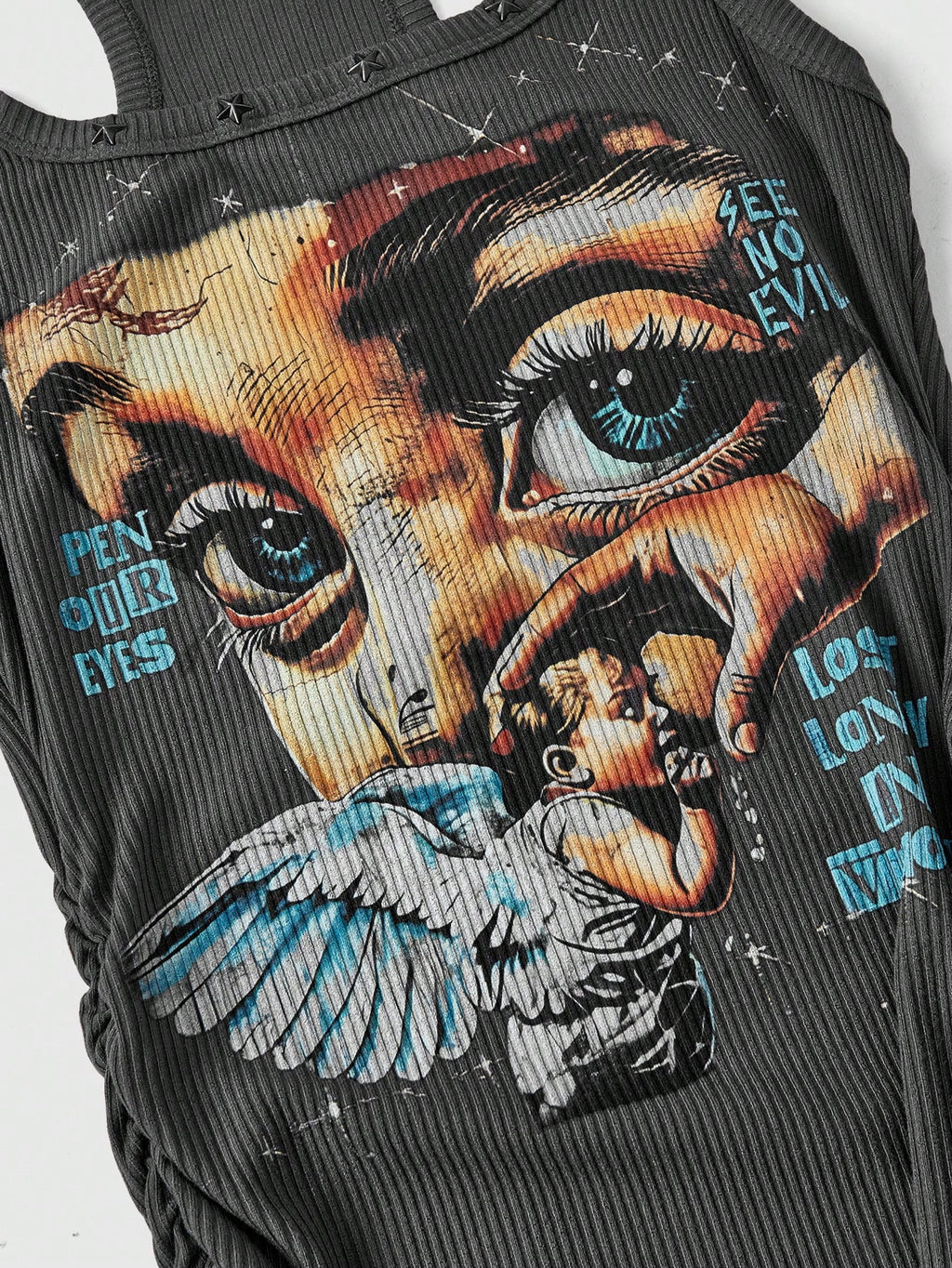 Street Life Women's Retro Baddie Unisex Streetwear Angel Face Print