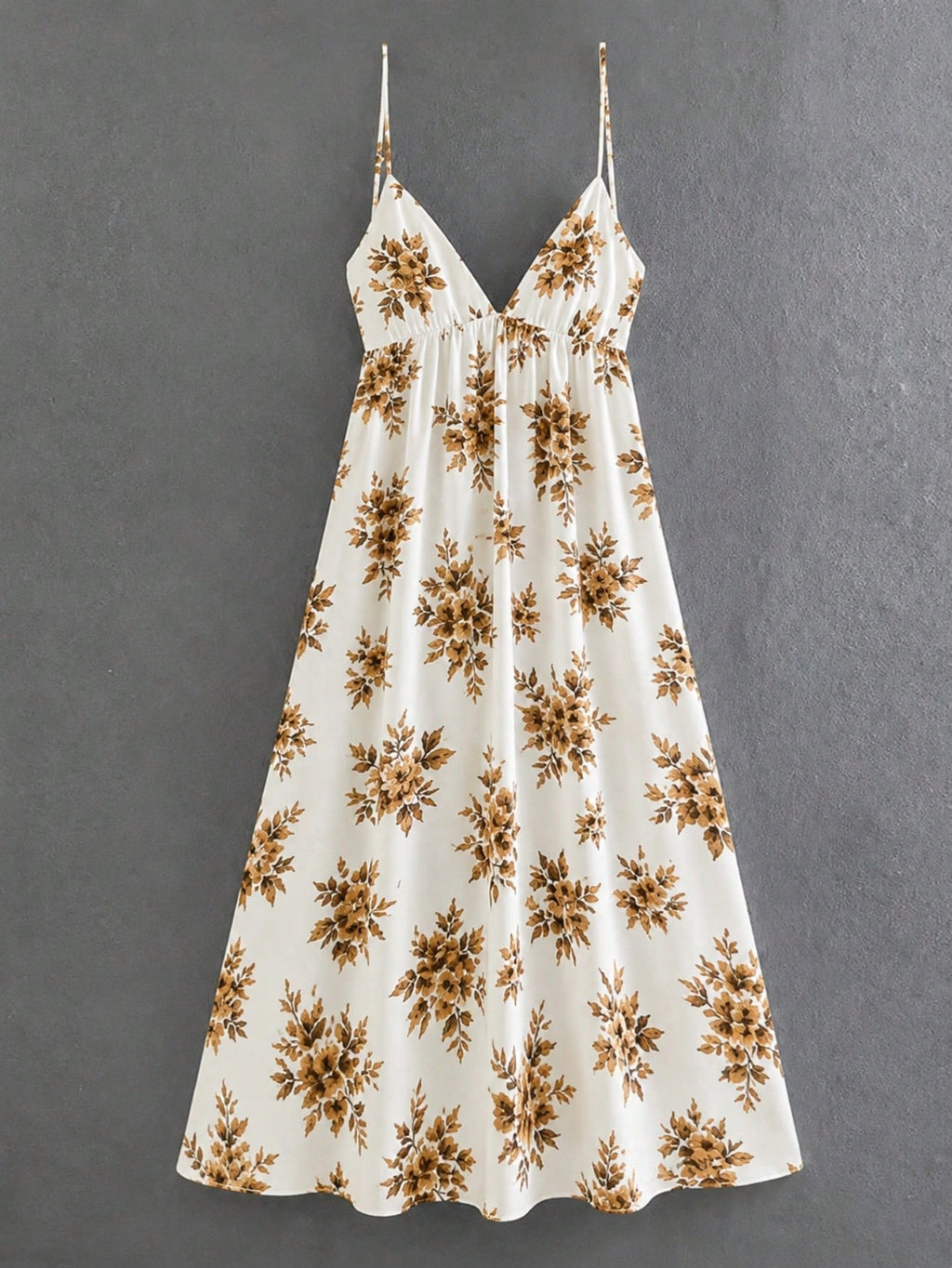 Cévolie Petite Women's Vacation Polka Dot Print Casual Camisole Dress
