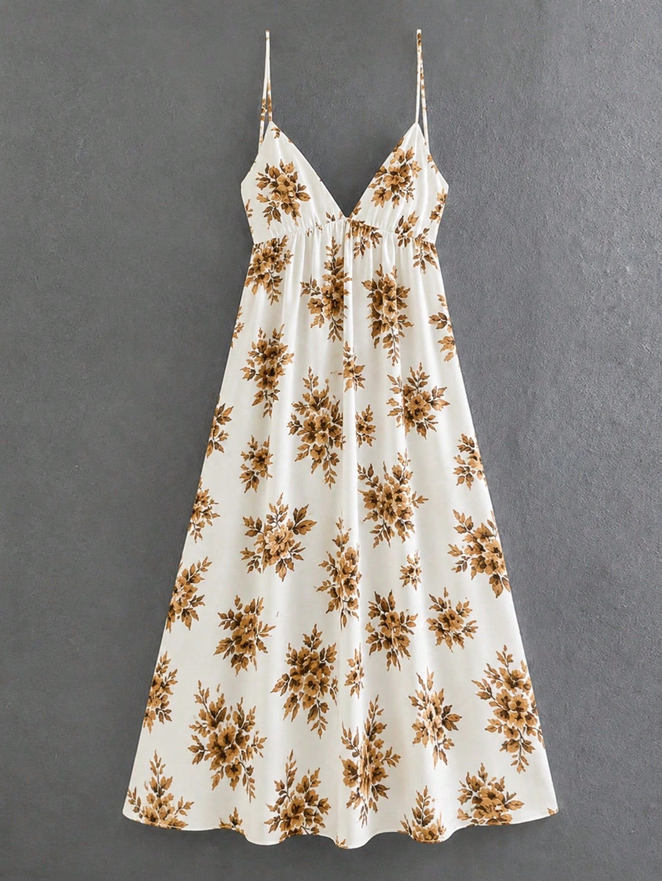 Cévolie Petite Women's Vacation Polka Dot Print Casual Camisole Dress