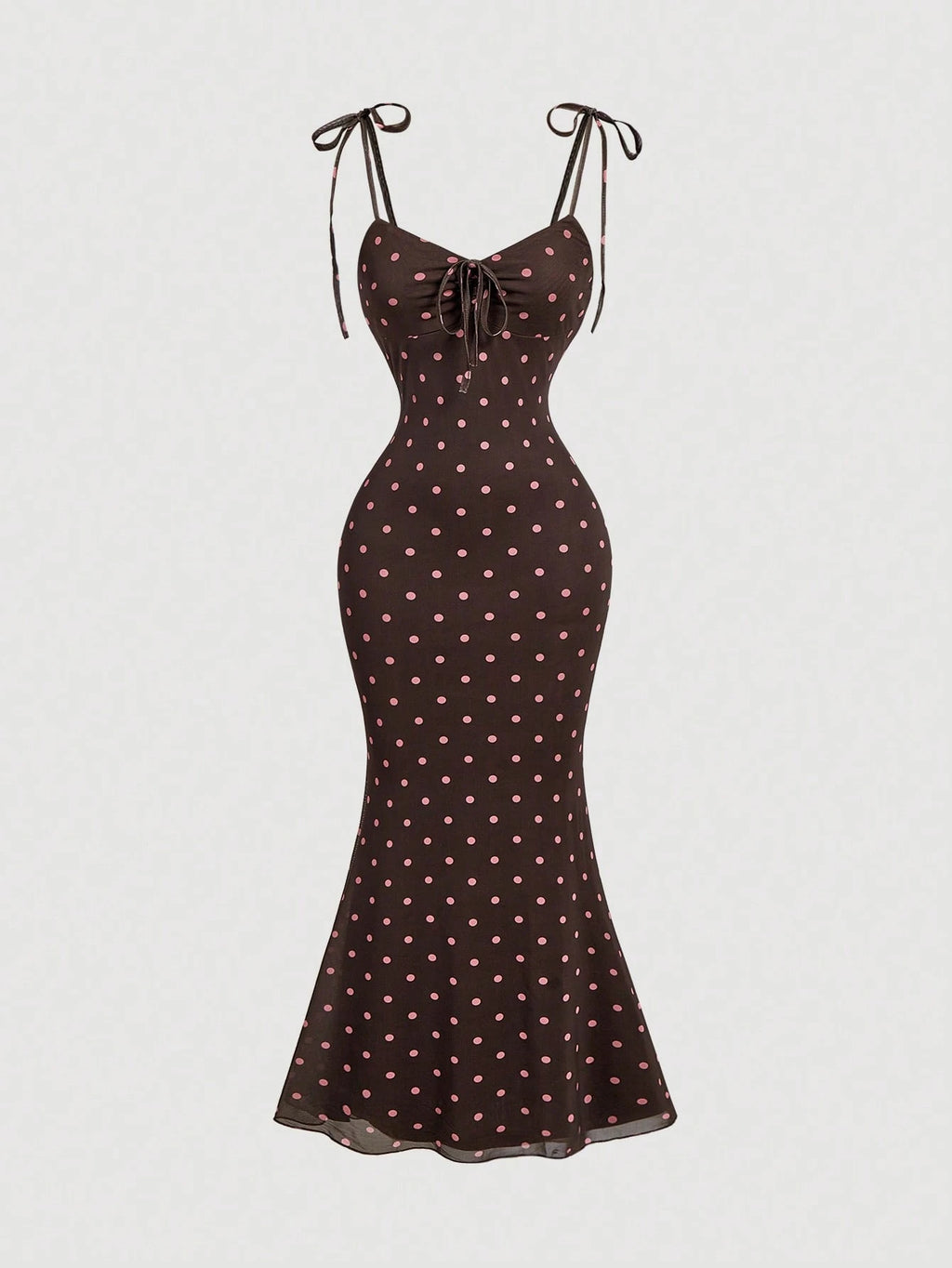 MOD Women's Floral Print Spaghetti Strap Dress With Fish Tail Hem, Summer Yellow Dress,Summer Dresses For - image 5