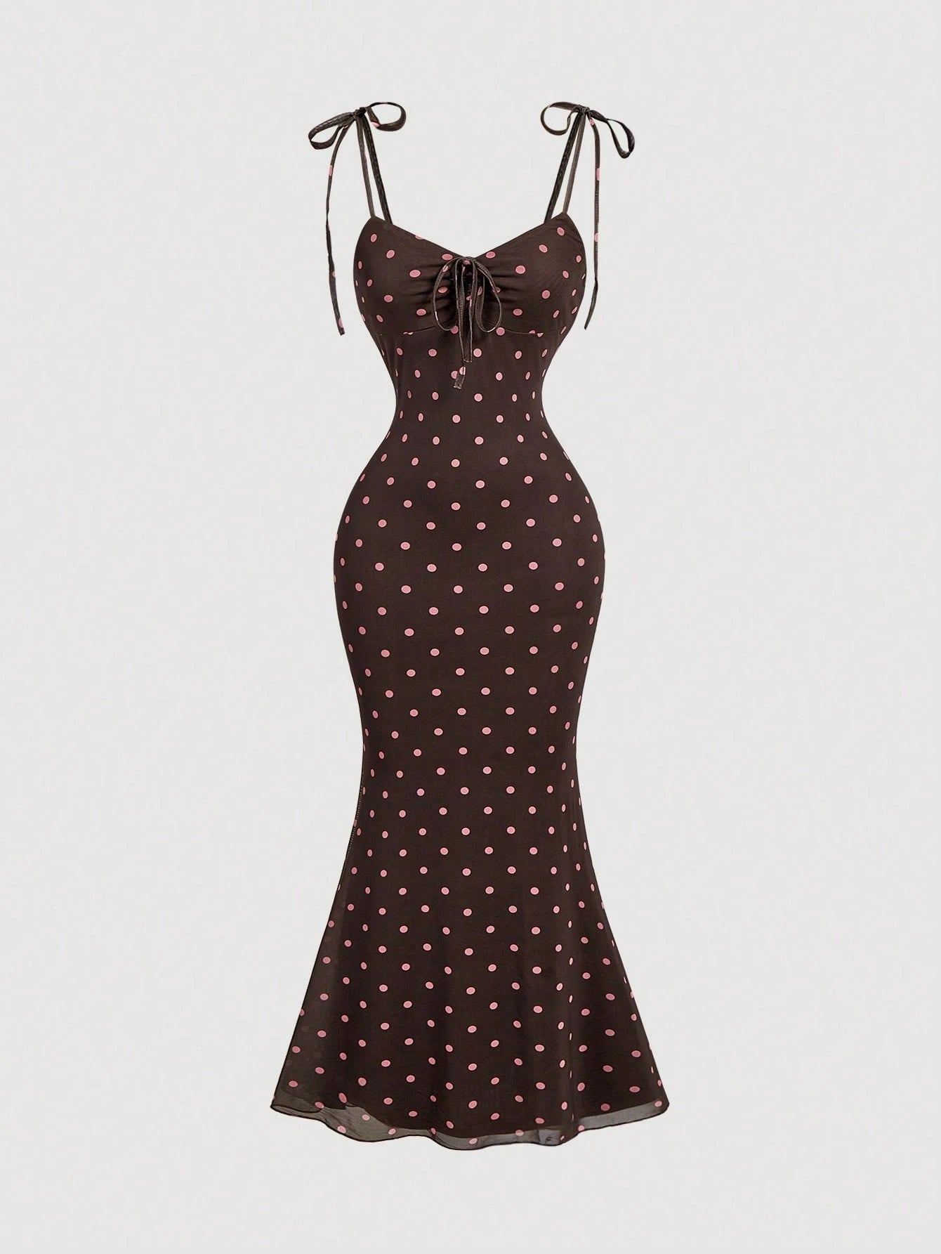 MOD Women's Floral Print Spaghetti Strap Dress With Fish Tail Hem, Summer Yellow Dress,Summer Dresses For - image 5
