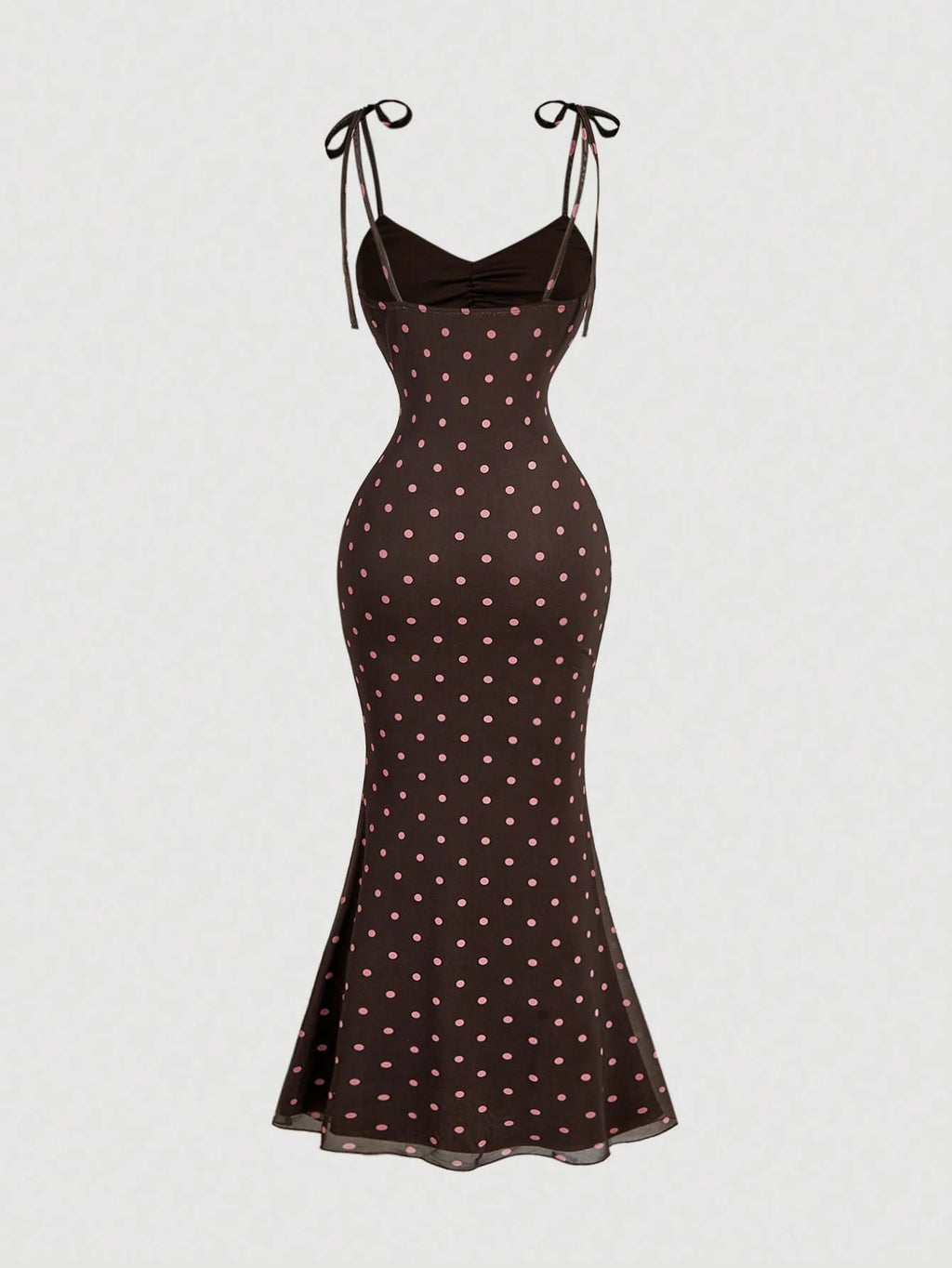 MOD Women's Floral Print Spaghetti Strap Dress With Fish Tail Hem, Summer Yellow Dress,Summer Dresses For - image 4