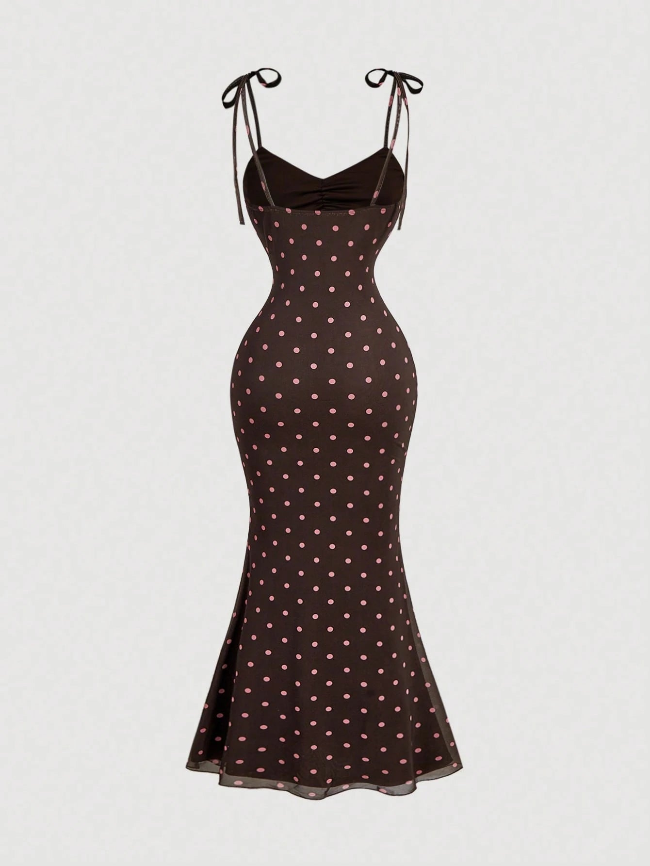 MOD Women's Floral Print Spaghetti Strap Dress With Fish Tail Hem, Summer Yellow Dress,Summer Dresses For - image 4