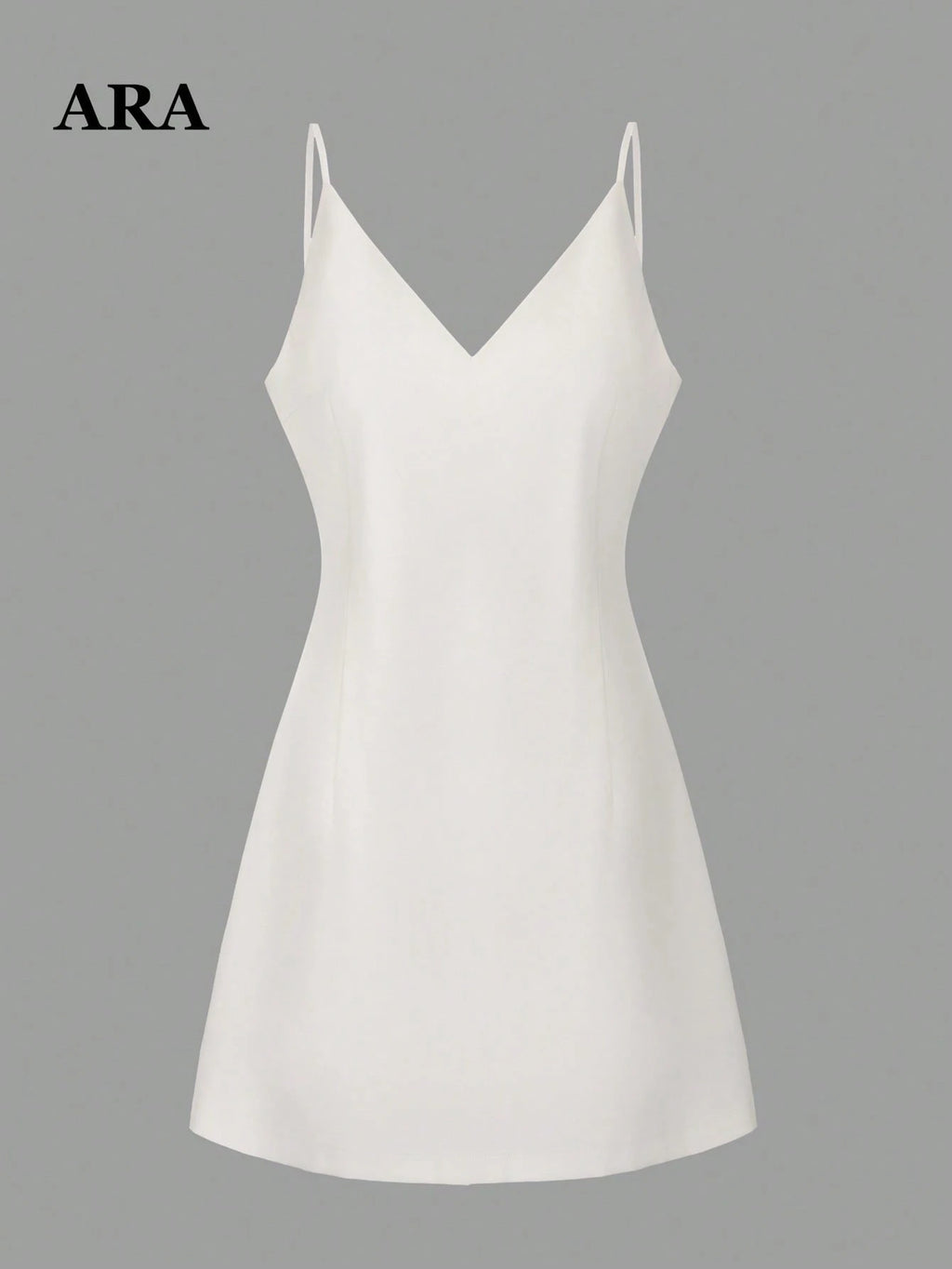 ARA CHIC Women's Pale Yellow Bow Backless V-Neck Spaghetti Strap